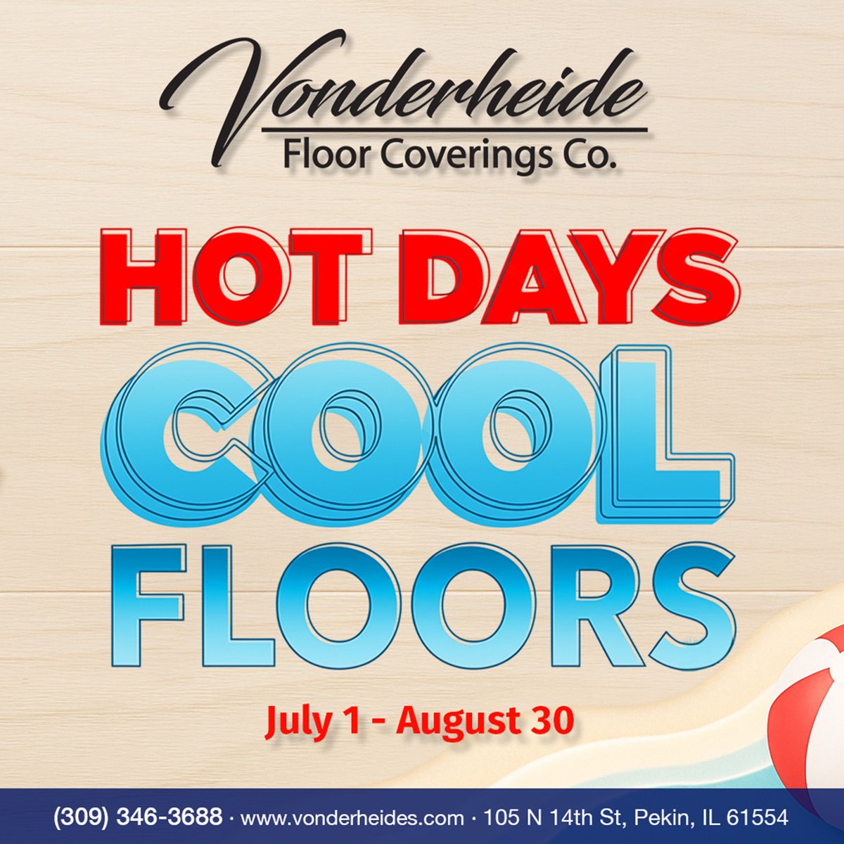 Hot Days, Cool Floors - Summer Sales Event by Vonderheide Floor Coverings