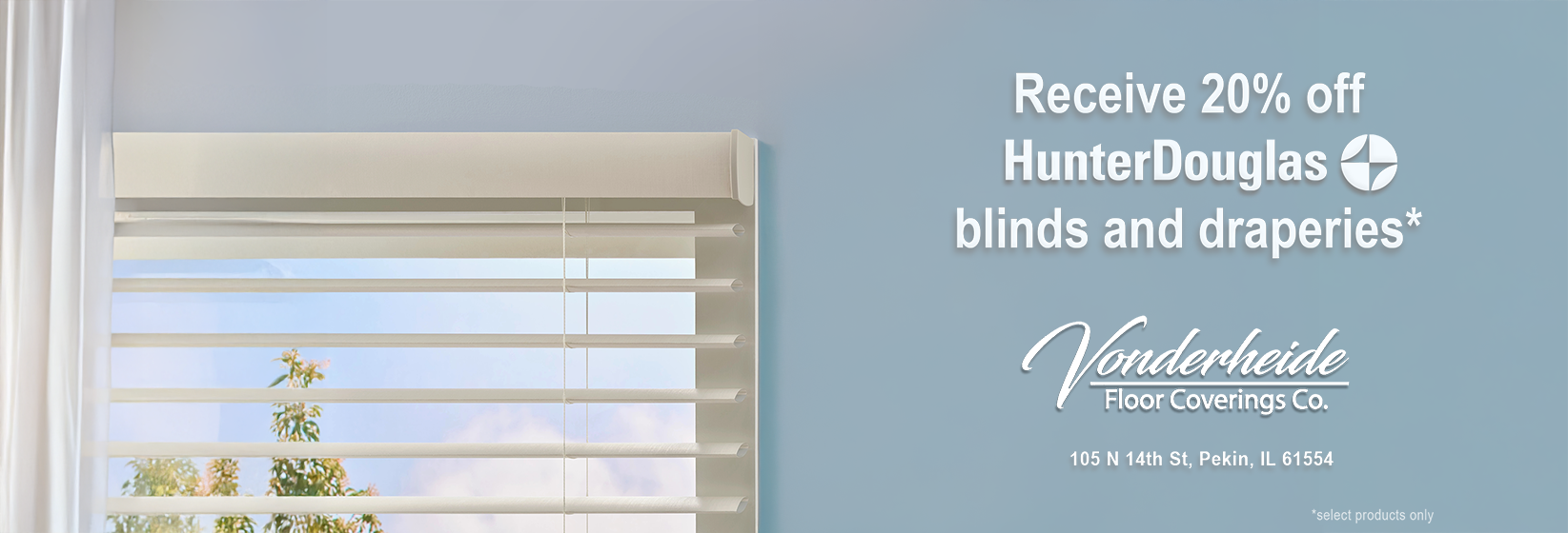 Hunter Douglas 20% Off Select Products